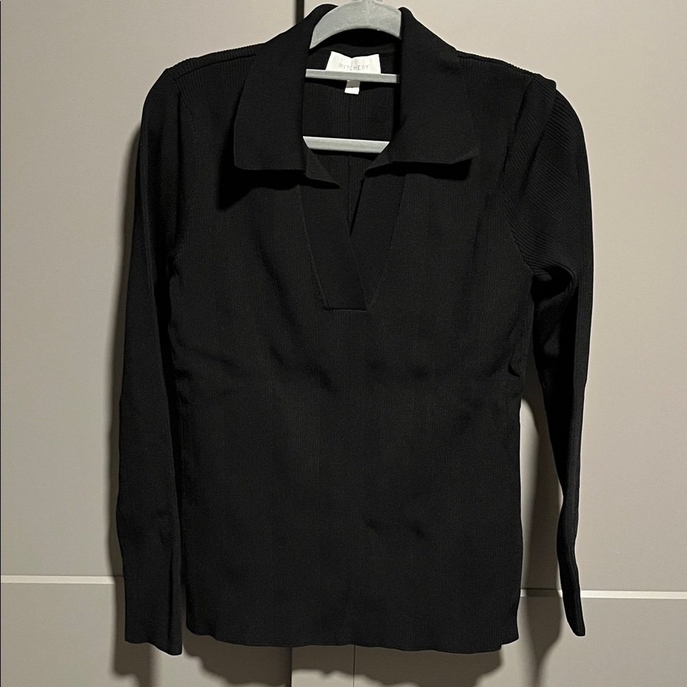 Witchery Black Long Sleeve Top